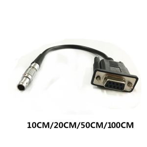 Data Cable DB-9 female to 5 Pin Aviation Connector for Leica 500 Series GPS to