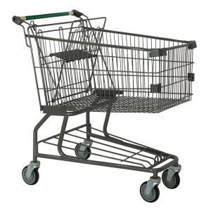 4 Wheel Q235 Steel Folding Push Shopping Trolley For Supermarket Grocery