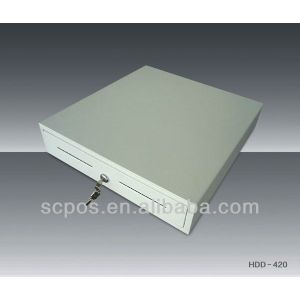 Metal ABC Plastic Cash Drawer RJ45/RJ11 Interface Port for POS Terminal Grey