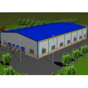 Light Weight Glass Wool Insulated Prefab Steel Structure Workshop