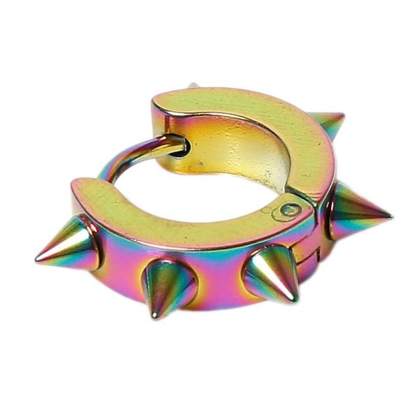 Silver Color&Gold-Color Punk Rock Stainless Steel Small Hoop Earrings for Women Wedding Party Jewelry