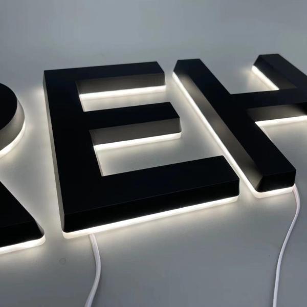 Custom Acrylic White Luminous Words Stainless Steel 3d Luminous Words Sign