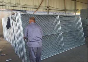 Cheap 6 foot x 12 foot cross brace construction fencing for temporary using 60mm x 60mm chain mesh for sale