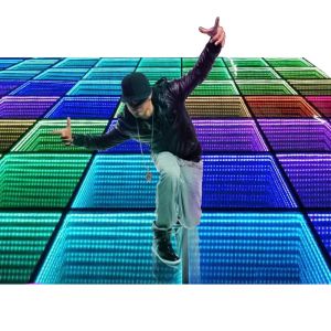 3D Infinity Mirror Video Light LED Dance Floor For Wedding Party Customization