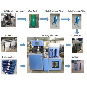 380V 2 Cavity 5 Gallon PET Blow Moulding Machine 20 Ltr PET Jar Blowing Machine