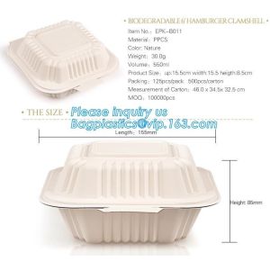 Disposable corn starch bento lunch box takeaway food container,take away box PLA