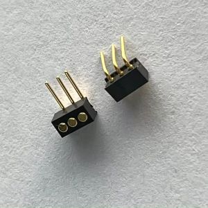 1.27mm 3pin Right Angle Dip Type Brass Spring Loaded Magnetic Pogo Pin Connector