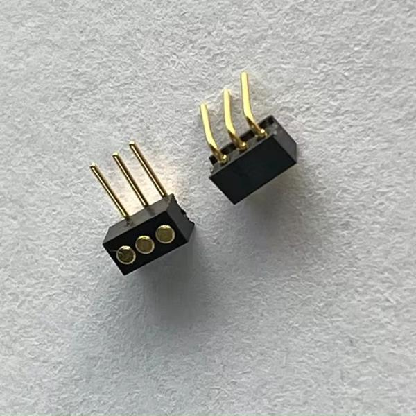 Quality 1.27mm 3pin Right Angle Dip Type Brass Spring Loaded Magnetic Pogo Pin Connector wholesale