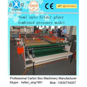 High Speed Manual Carton Folder Gluer Machine / Carton Box Making Machine 3.2Kw