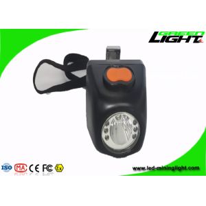Cheap 4.5Ah Rechargeable Cordless Mining Cap Lamp 4000Lux 1.3W With Safety Rope Digital Screen for sale