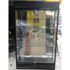 Monomer Design Wall Mounted Glass Display Showcase 8mm Tempered Glass