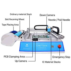 Desktop Pick and Place Machine with 0.025mm Control Accuracy CHM-T36VA