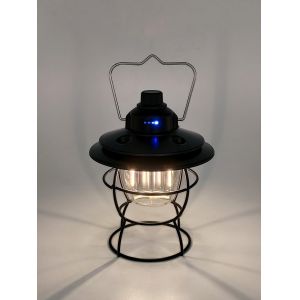 5V 1A LED Portable Retro Camping Lamp With Carrying Handle Garden ABS Handle