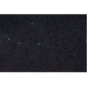 Artificial Black Big Crystal Quartz Stone Slab For Bathroom Anti Faded