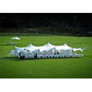 Cheap Custom Freeform Stretch Tent With Aluminum Frame Toughened Glass Door for sale