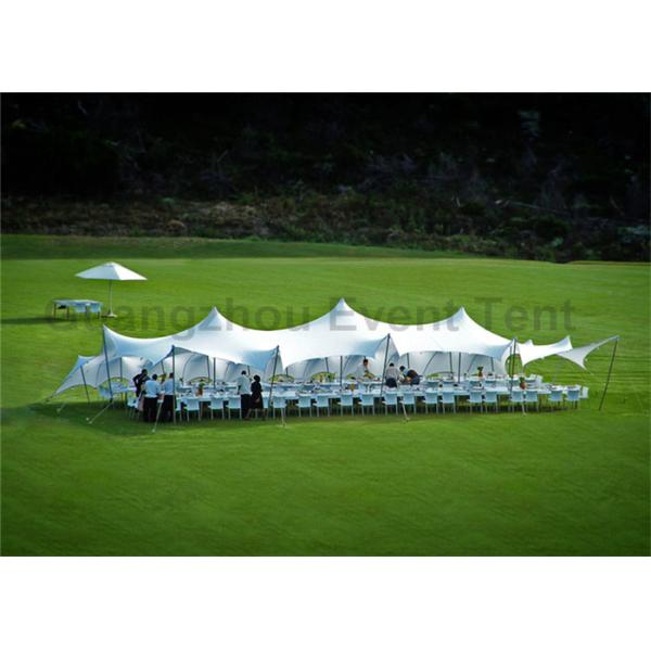 Custom Freeform Stretch Tent With Aluminum Frame Toughened Glass Door