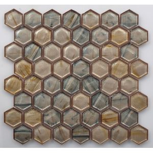 Cheap Latest Agglomerate Mosaic Tile with Hexagon Shape for sale