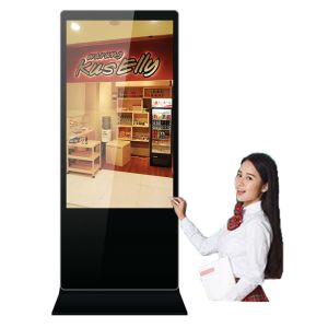 55'' Vertical 4K High Brightness Interactive Kiosk Indoor Multitouch Screen