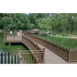1.2m Insect Resistant WPC Railing Biodegradable Bridge Plastic Handrail Systems