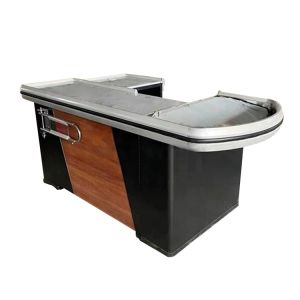 Stainless Steel Supermarket Checkout Counter Durability Cabinet Customizable