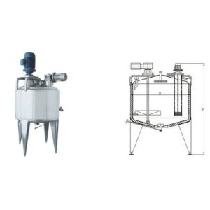 1000L Industrial Mixing Equipment Emulsification Tank High Speed With Jacket