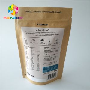 Custom Printed k Food Stand Up Pouch Packing Bag Kraft Paper Matte Surface