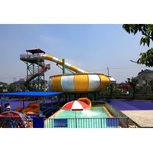Fiberglass Amusement Park Rides Super Behemoth Bowl Water Slide Customized