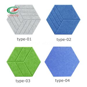 Flame Retardant Hexagon Acoustic Panels Beveled Sound Proof Foam Panels For Wall