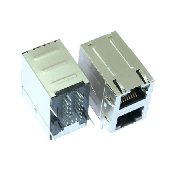 Quality 71F-1202GYDZ2NL Stacked 2x1 RJ45 Jack with 10/100Base-TX Magnetic LPJ17402AHNL wholesale