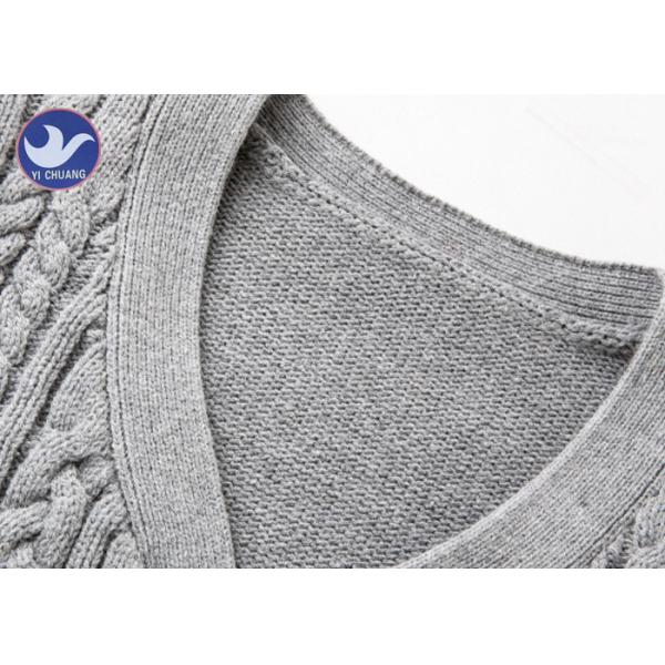 Preteens Boys Cable Knit Cardigan Striped Long Sleeves Buttons Closure