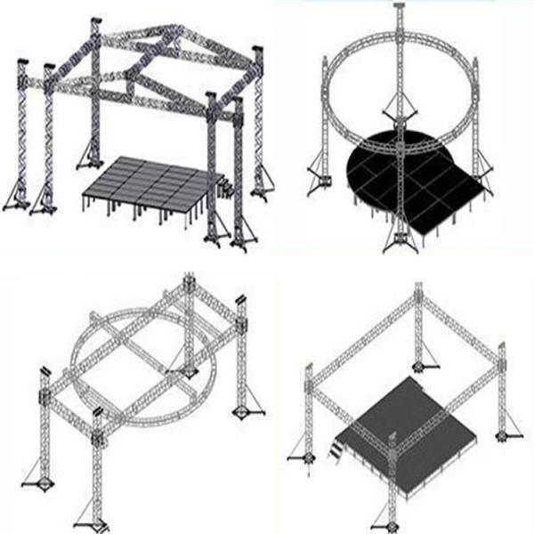 Aluminum 6082-T6 L Roof Truss System Mobile Stage and Canopy for Stage Rental