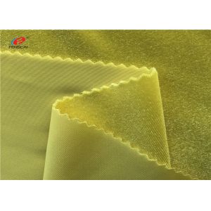 Yellow colour Warp knitted stretch spandex velvet fabric short pile fabric for