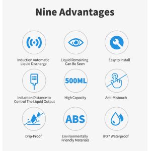 Automatic Wall Mounted Shampoo And Conditioner Dispenser Touchless ABS Material