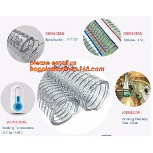 Transparent PVC Spiral Steel Wire Reinforced Pipe Floating Dredge Hose