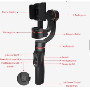Action Camera Smartphone Gimbal Stabilizer  Stylish Delicate Anti Slip