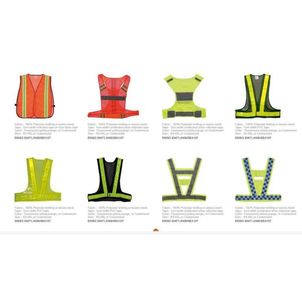 Customized Yellow Reflective Vest Hi Vis 100% Polyester High Visibility Vest