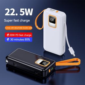 Outdoor 10000mAh TC Port Mini 22.5W Fast Charging Power Bank with Cable and Real