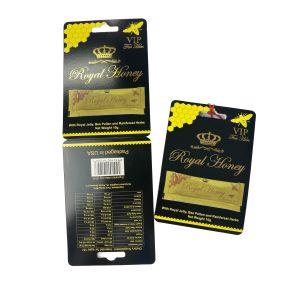 Factory Supplied Custom Honey Packaging Royal Honey Paper Card