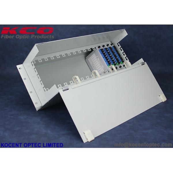 Quality 4U Rack Mount Fiber Optic PLC Splitter Patch Panel with 14/16 Slot and 2x16 Split Way for FTTX/FTTH Applications wholesale