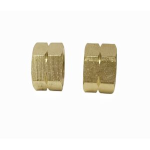 Solid Brass Hex Nut Hexagon Full Locking For Bolts 1/2''