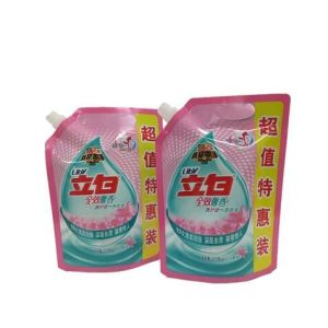 Custom printing laminated material leakage proof doypack stand up detergent