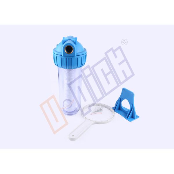 Blue Lid PP Cartridge Filter Housing SGS Certification For Drinking Water