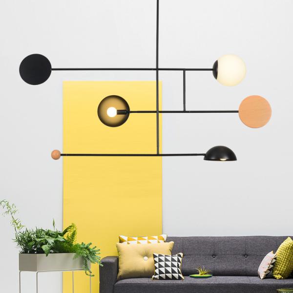 Designer Wrought iron chandelier E14 Light Rotatable minimalist chandelier