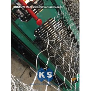 Zinc And Pvc Coated Fully Automatic Hexagonal Wire Netting Machine / Gabion Mesh