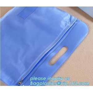 Biodegradable custom colored PVC zipfile document folder a4 document bag