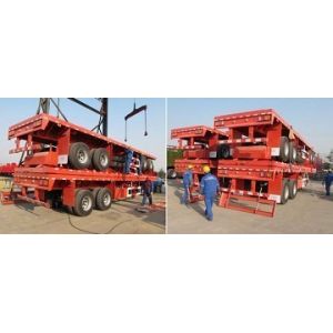 CIMC 4-Axle Multifunctional Flatbed Trailer the Latest Design with Lock for
