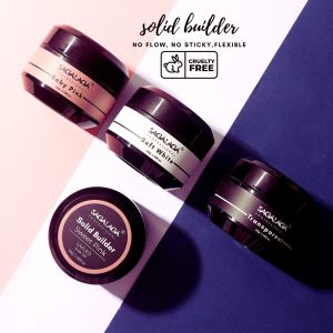 Cheap Private Label Glitter Extend Solid Gel Packaging Solid Nail Uv Extension Builder for Nails 3d Sculpture Hard Gel Pot Pink Clear for sale