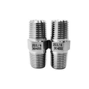 China 1/2inch G Thread 304 Stainless Steel Hydraulic Nipple for Heavy Duty Applications on sale