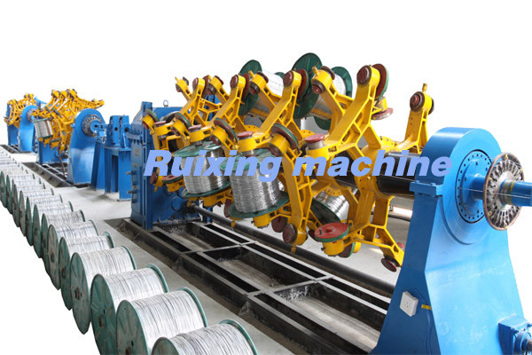 500 fork strander for stranding Cu, Al wires and ACSR, armoring and Cu screening