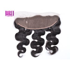 China 13*4 Brazilian Human Hair Natural Black Original HD Lace Frontal Body Wave on sale